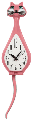 Animated Vintage Cat Clocks - at Cat Fancy Gifts